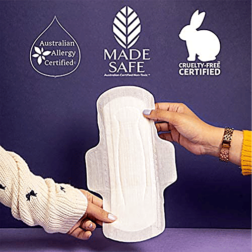 Azah Rash-Free Organic Sanitary Pads - With Disposable Bags|15 pcs