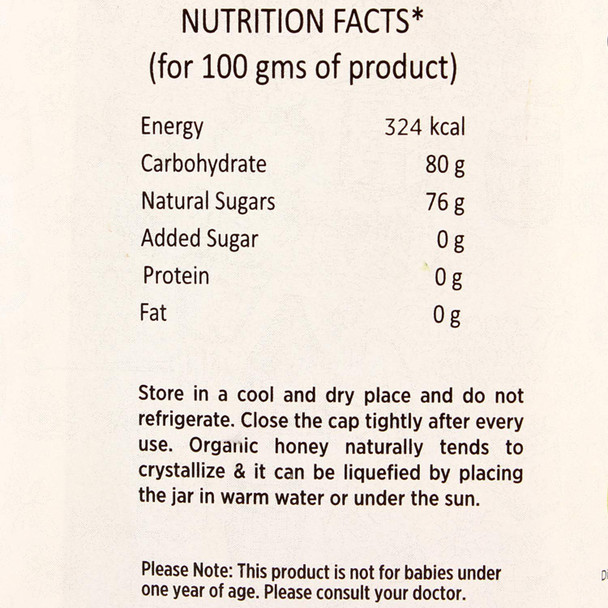 BON ORGANO Pure Natural Tulsi Honey, Basil, Organic Raw Honey, 300 GMS