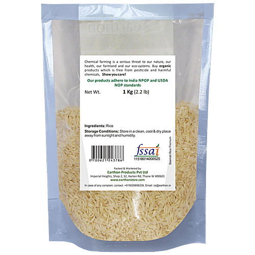 Earthon Organic Basmati Rice//Basmati Akki - Regular|1 kg
