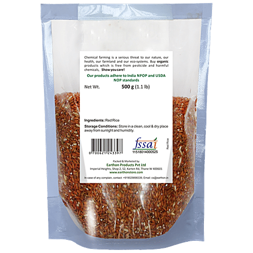Earthon Organic Red Rice/Lal Chawal/Akki|500 g