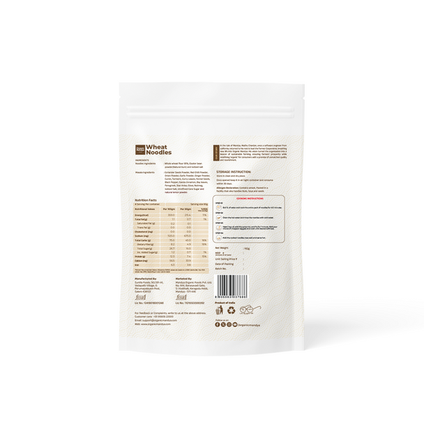 Organic Mandya Wheat Noodles|192g+12g(extra masala)