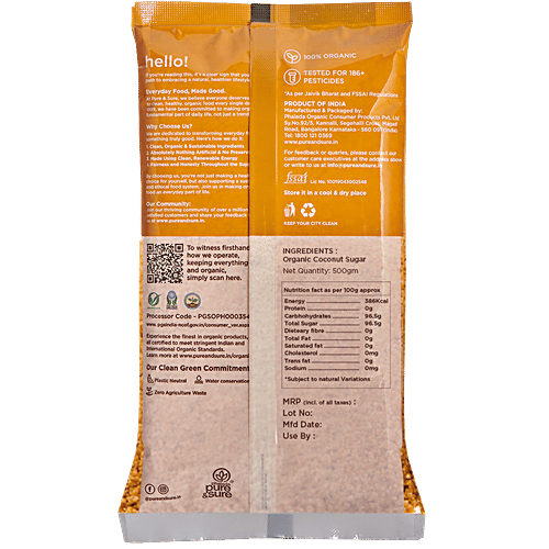 Phalada Pure & Sure Organic - Coconut Sugar/Sakkare|500 g