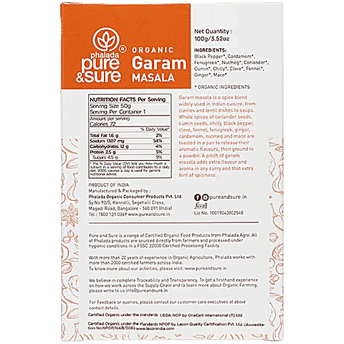 Phalada Pure & Sure Organic Garam Masala|100 g