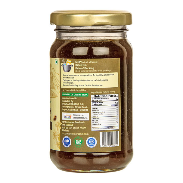 Shiva Organic Kedarnath honey 250g | High Altitude Himalayan Honey | Pure and Natural Honey from Himalayan range | No Sugar Adulteration