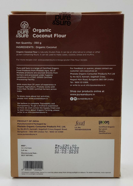 PHALADA PURE AND SURE Organic Coconut Flour|350 g