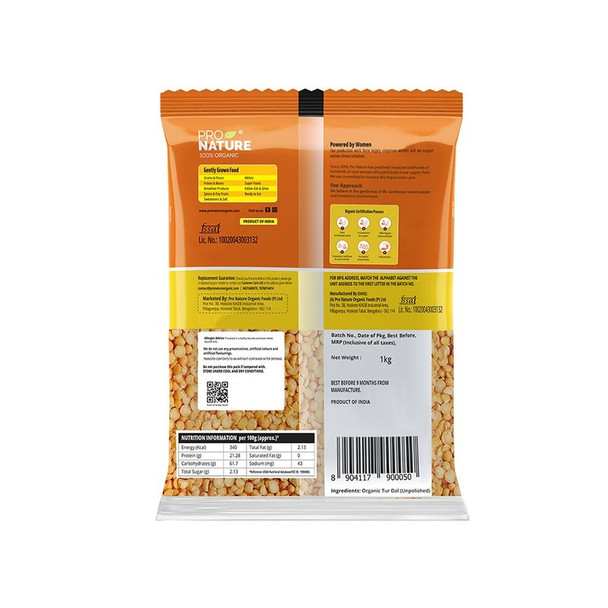 Pro Nature Organic Arhar Dal|1 kg