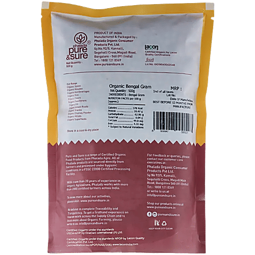 Phalada Pure & Sure Organic - Bengal Gram|500 g
