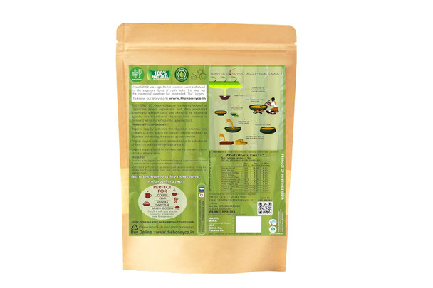 THE HONEY CO. Organic Jaggery (Gur) – 100% Natural Desi Gud | Chemical-Free, Unprocessed Sweetener (400g)