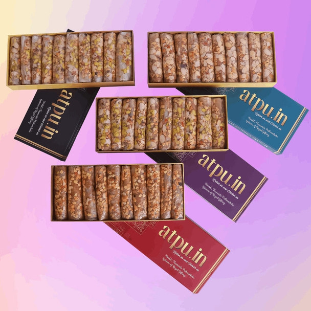 Traditional Dry Fruits Putharekulu-Kaju Badam (10 pcs)