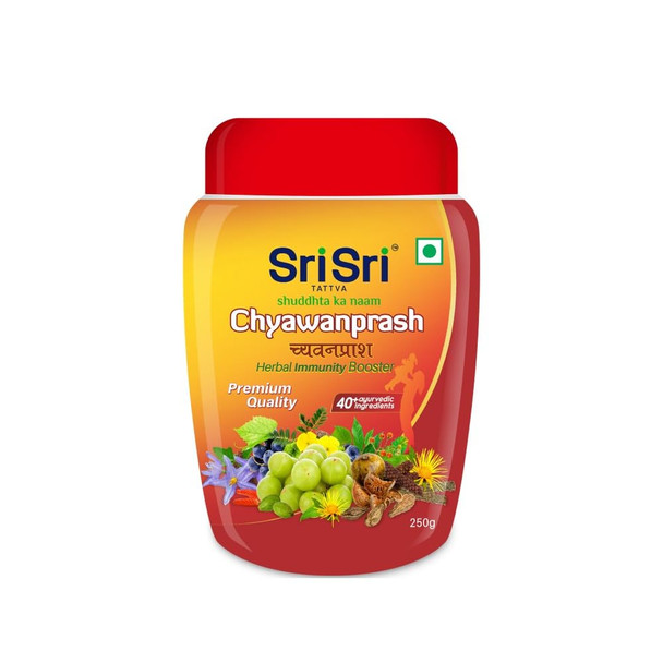Sri Sri TATTVA shuddhta ka naam Chyawanprash - Herbal Immunity Booster With 40+ Ayurvedic Ingredients For Better Strength And Stamina - 250G