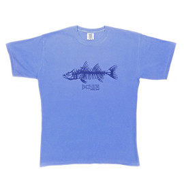 The Bone Fish Flo Blue Short Sleeve Tee Shirt, Front View