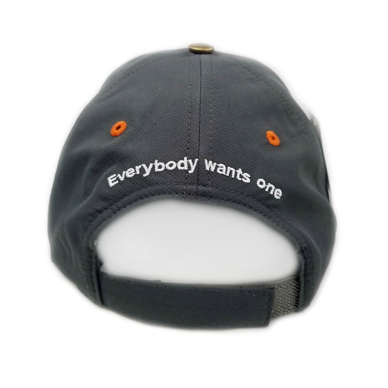 Boner® Custom Rods Charcoal Gray Mid-Profile Performance Hat