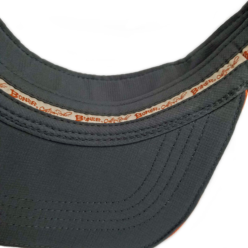 Boner® Custom Rods Charcoal Gray Structured Nylon Visor