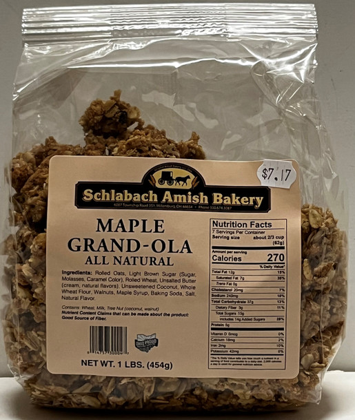 Schlabach Amish Bakery Maple Granola
