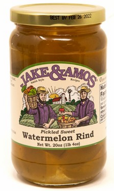 Jake & Amos Sweet Watermelon Rind 20  oz.