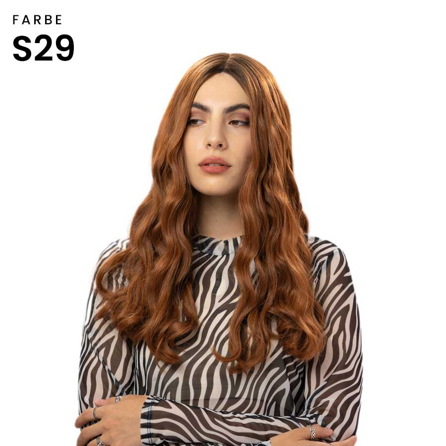 Echthaar-Perücke Mit Spitzenfront – 200% Dichte, 76 Cm, Natürlicher Look