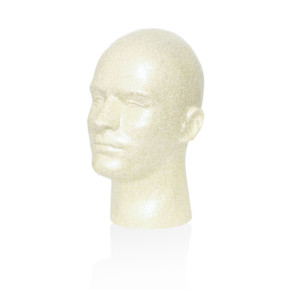 Hairess Men's Styrofoam Mannequin Head Beige Hairess Men's Styrofoam Mannequin Head Beige