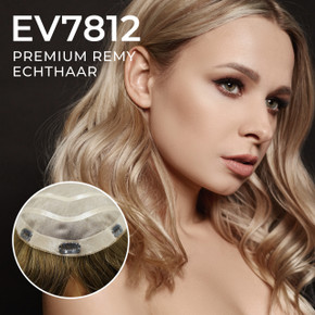 EV7812 - Aufsteckbare Haar Topper für Damen mit Mono Seidenoberteil EV7812 - Aufsteckbare Haar Topper für Damen mit Mono Seidenoberteil
