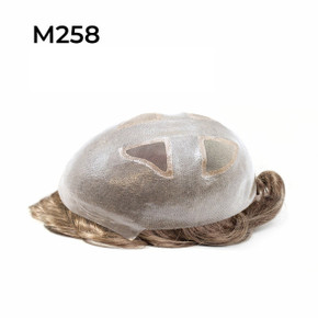 M258 Echthaar-Hautbasis-Mono-Top-Toupet