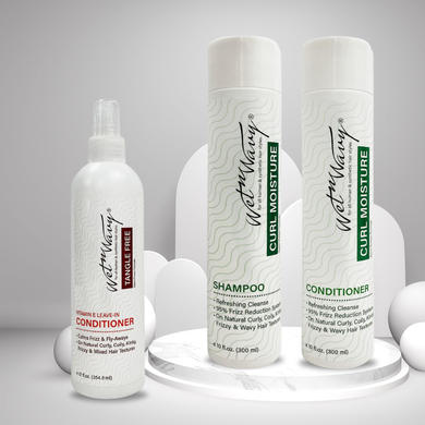 Wet-N-Wavy Shampoo + Conditioner + Leave-in Conditioner Gift Set