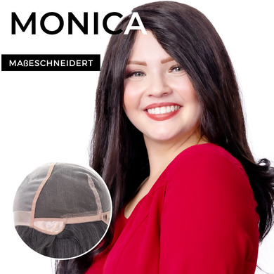 Maßgefertigter Silk Oberkopf gegen Haarausfall medizinische Perücke Monica