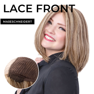 Maßgefertigter Monofilament-Silk Oberkopf mit Lace Front Medizinische Perücke (Jessica/Nicole/Rose) gegen Haarausfall