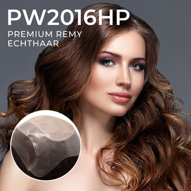 PW2016HP - Hochwertige Premium Echthaar 3/4 Teilperücke für Damen | Monopoly Mit Spitzenfront