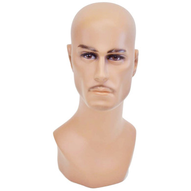 Male Mannequin Head with Makeup