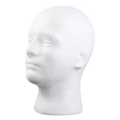 Display Male Foam Mannequin Head Model Hat Wig Display Stand Rack white