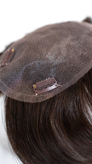 EZ Lace3506 Hochwertiger, fein-geschweißter Mono-Spitzenhaartopper mit Clips