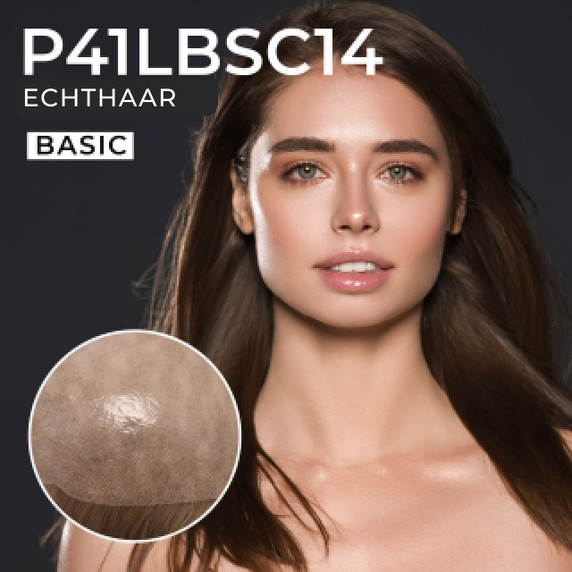 P41LBSC14 Folienmontur Remy Echthaar haartopper für Frauen