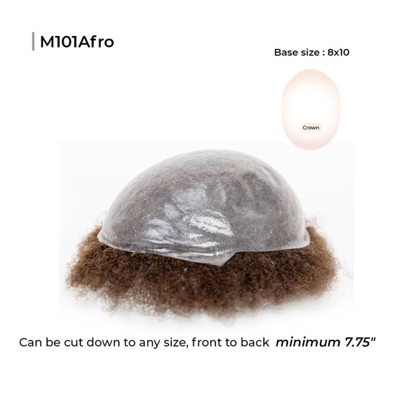 M101 Afro Herren Toupet Mono Top Afro Haarteil