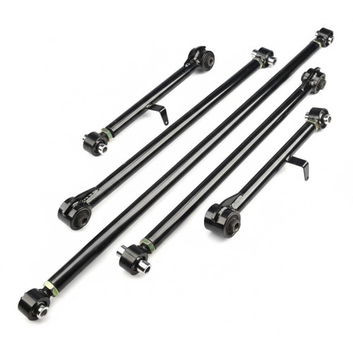 Rear Adjustable Upper & Lower Control Arm + Track Bar Arm For 2-4" Lift Kit For Toyota Sequoia 2023-2026
