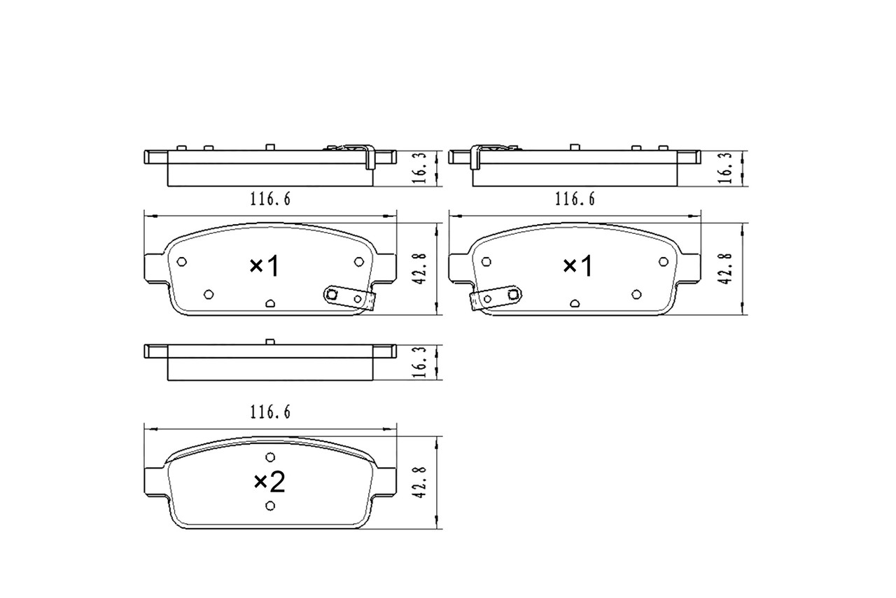 Brake Pad Set for Holden Astra Barina Cruze Opel Ref DB1990GCT
