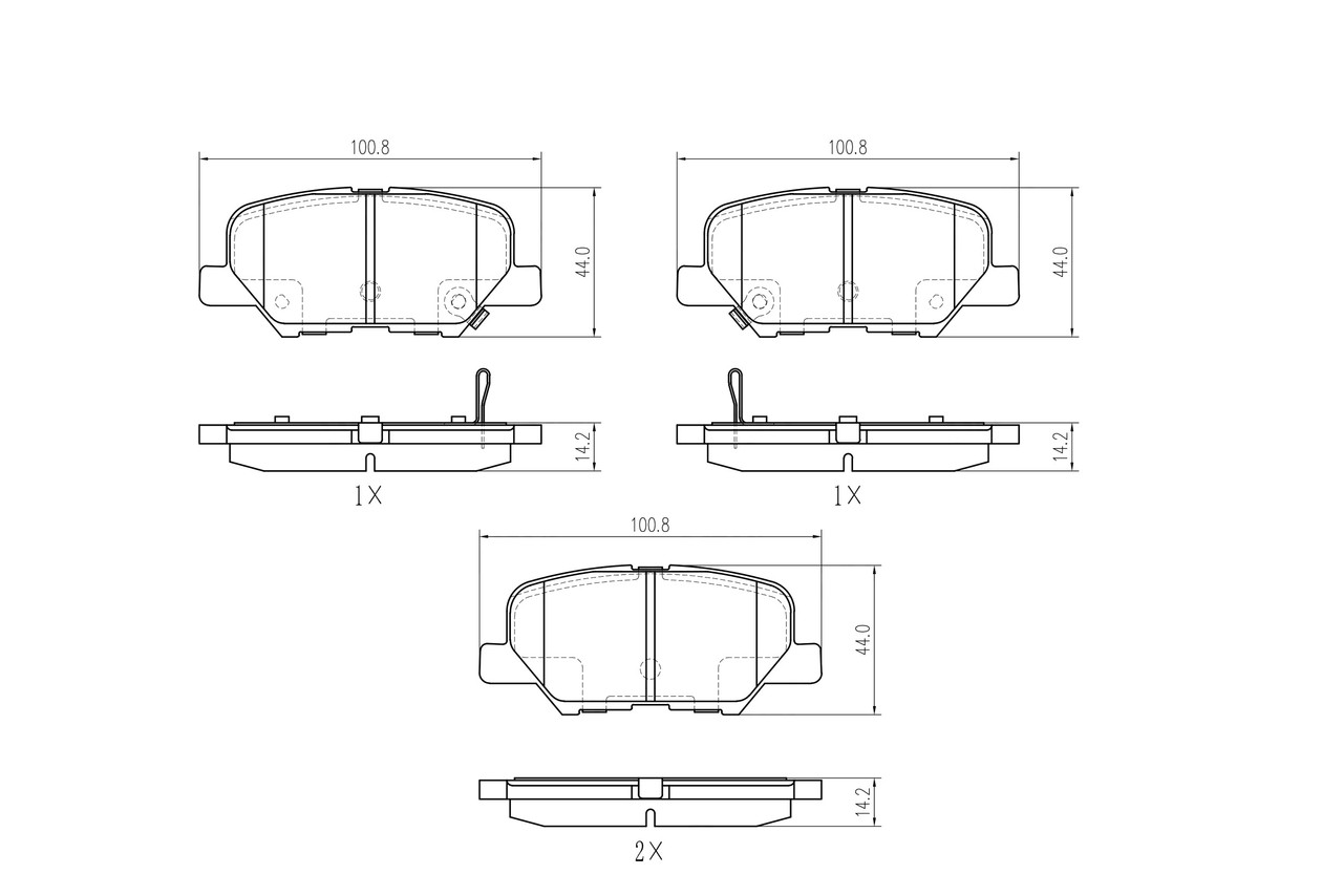 Brake Pad Set for Mazda 6 GJ GL ASX Outlander Peugeot 4008 Ref