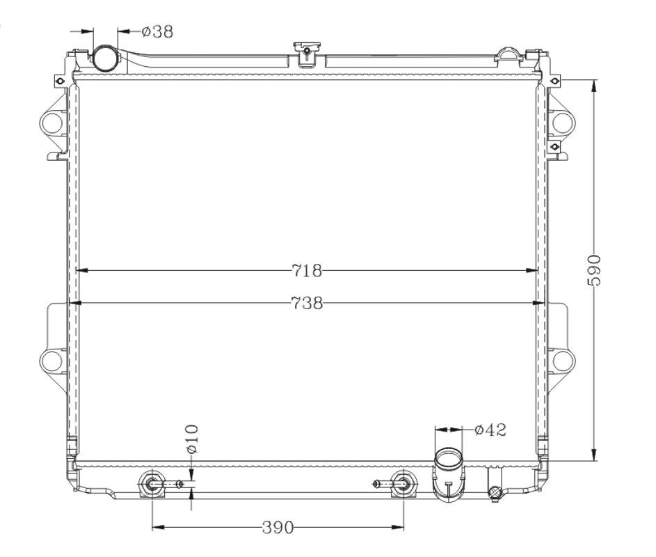 Radiator For Toyota Landcruiser 200 Series UZJ200R from 2007 to 2013 New Auto Manual 4.7L V8 Petrol