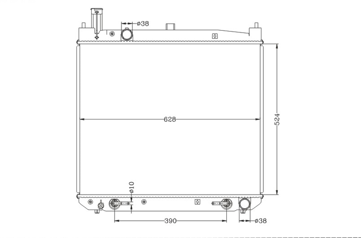 Radiator for Toyota Hiace Regius Touring KCH40/46 from 1999 to 2002 New Auto Manual 3.0L Diesel 00 01