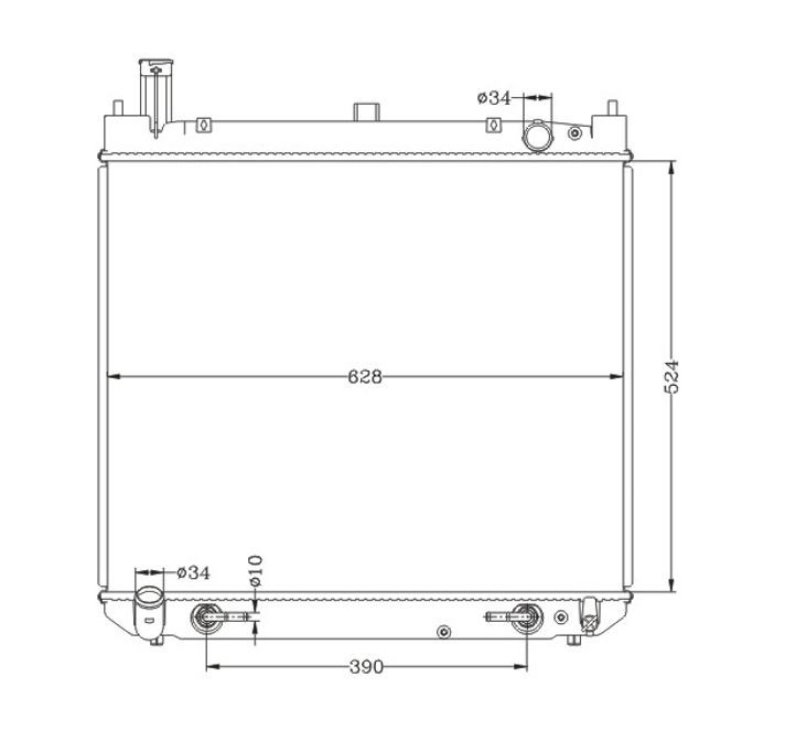 Radiator for Toyota Regius Touring Hiace RCH41/47 from 1997 to 2002 Auto Manual Petrol 98 99 01