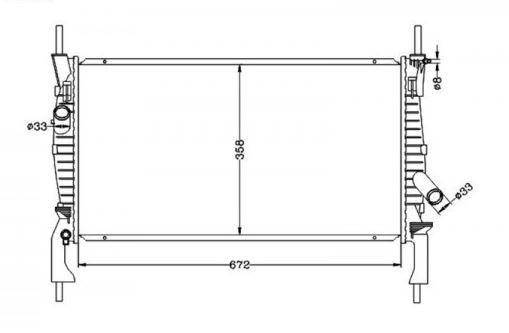 Radiator for Ford Transit VM VM V347 V348 New from 2006 to 2013 Auto Manual 2.2L 2.3L 2.4L Petrol Diesel