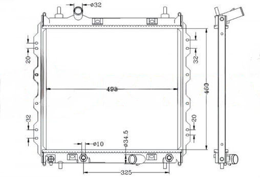 Radiator for Chrysler PT Cruiser New from 2000 to 2010 Auto Manual 2.0L 2.4L Turbo 01 02 03 04 05 06