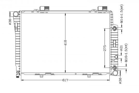 Radiator for Mercedes-Benz C Class New from 1994 to 2001 Auto Manual 4Cyl 95 96 97 98 99 00
