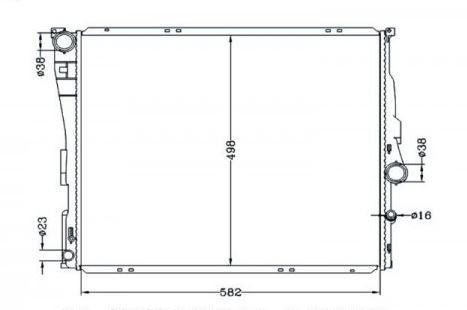 Radiator for BMW E83 X3 from 2004 to 2010 Auto Manual 05 06 07 08 09 "16mm hose on outlet"
