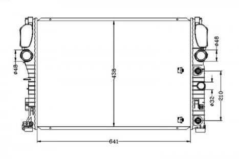 Radiator for Mercedes-Benz E Class W211 from 2002 to 2009 Auto Manual E200 E240 E250 E280 E300 E320 E350