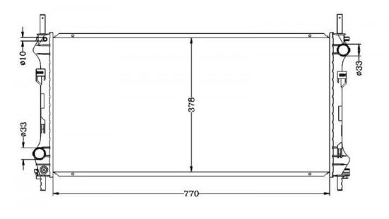 Radiator for Ford Transit VH VJ from 2000 to 2006 Auto Manual 2.3L 2.4L "770mm Core Width"