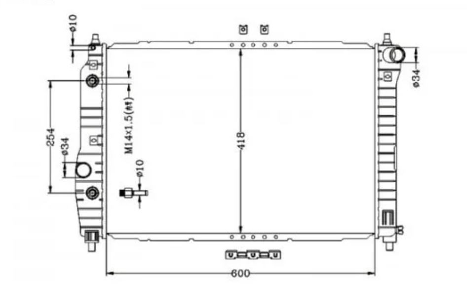 Radiator for Daewoo Kalos 2003-2006 Auto Manual 4/5 Door 04 05 "600mm"
