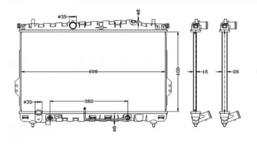 Radiator for Hyundai Trajet FO 03/00-12/07 Auto Manual 01 02 04 05 06