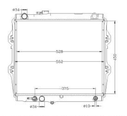 Radiator for Toyota Hilux LN147R/172/167 10/97-02/05 Auto Manual 3.0L Diesel 98 99 00 01 02 03 04