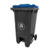 GPC Industries 120L Pedal Wheeled Bin with Coloured Lid