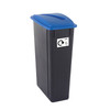 Set of 4 Recycling Bins with Lids - 90 Litre 