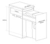 Caple SB5006202 Side Mounted 74L Duo Pull Out Bin